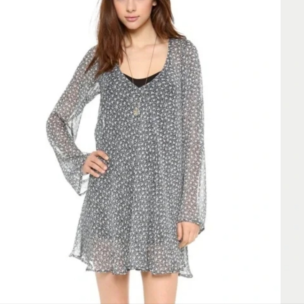 For Love and Lemons semi sheer A-line dress Sz M